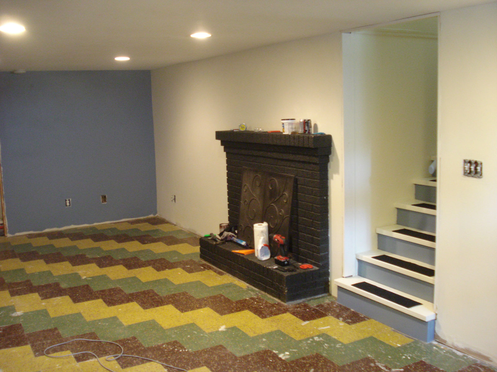 Basement Floor Ideas Painting Basement Floor Split Colors Ideas Combined With Best Pool House Designs Idea And Small Fireplace Design Idea Decoration  Painting Basement Floor For The Least Expensive Solution 