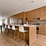 Wood Accent Kitchen Perfect Wood Accent For Contemporary Kitchen For Flooring And Furnishing To Match With White Wall And Ceiling Painting Decoration  Simple Home Design With Comfortable Sensation 