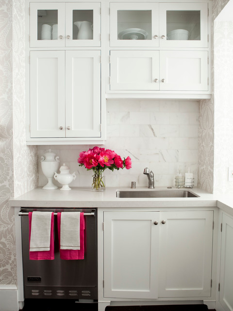 Flowers On Kitchen Pink Flowers On The White Kitchen Cabinets Inside Kitchen With The White Countertop Kitchen  Kitchen Cabinet Ideas With Brown Decorations 