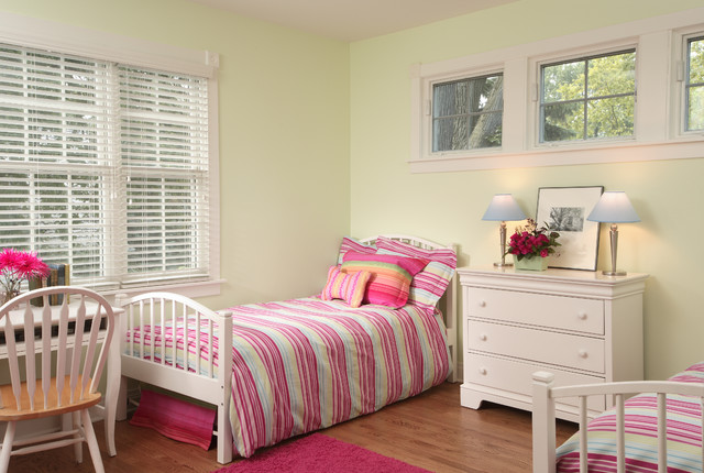 Girls Bedroom Beds Pink Girls Bedroom With Single Beds And White Dresser Placed On Center To Match Other Furnishing In White Furniture  Elegant White Dresser Design Which You Prefer 