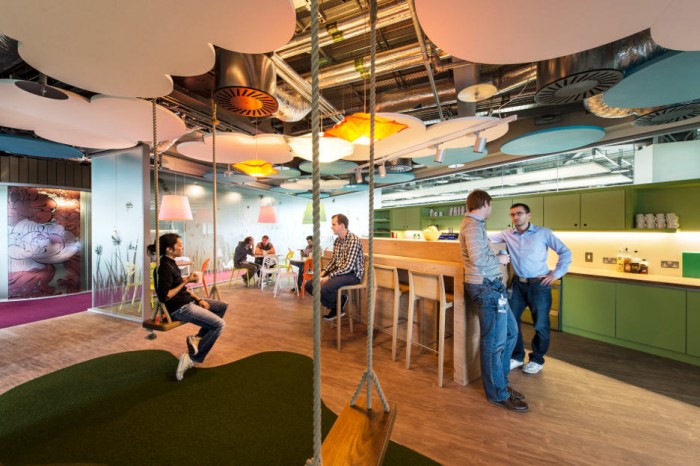 Touch For Cabine Playful Touch For Google Office Cabine Surprisingly Furnished With Hanging Chairs For Relaxing Nuance Office  Updated Office In Uplifting Design 
