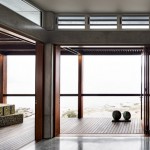 Room Design Coast Remarkable Room Design Of South Coast Residence With Dark Brown Colored Floor Made From Wooden Veneer And Glass Panel Wall Architecture  Contemporary Concrete Home As A Cozy Living Space 