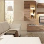 Ambiance Of Room Serene Ambiance Of Modern Living Room Supported By Wood And White Accent Of Furnishing To Match With Cream Coloring Living Room  Living Room Furnished With Ultramodern Wardrobes 