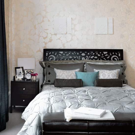 Design Bedroom Young Silhouettes Design Bedroom Ideas For Young Women Decoration Black Curtain Leather Footboard Patterned Wallpaper Wooden Headboard Bedroom  Bedroom Ideas For Young Women In Modern Design 