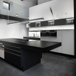 Black And Design Sleek Black And White Kitchen Design In Cat Hill Barn Snook Architects With Black Kitchen Island Use Neon Pendant Lamp Interior Design  Amazing Barn To House Remodelling Project With Modern Design 