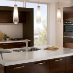 Kitchen Interior Modern Small Kitchen Interior Design Using Modern Style With Wooden Cabinet And White Countertop Completed With Modern Pendant Lighting Interior Design Breathtaking Modern Pendant Lightning For Contemporary Interior