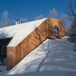 Area Wooden The Snowy Area Wooden Board With The Chimneys On The Roof Decoration  Modern House Design In A Sloping Snowy Area With An Opened Concept 