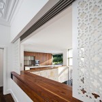 Honiton Residence Using Sophisticated Honiton Residence Wall Construction Using White Wall White Crafted Wood Partition Wooden Countertop And Opened Sliding Area Residence Luxurious Contemporary Home In Australia With A Stylish Design