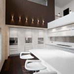 Kitchen Design Cabinet Sophisticated Kitchen Design With White Cabinet And Kitchen Table In Loft C Milano Applied Modern Wall Lamps Decoration  Loft Decorating Ideas Applied With Inviting Color Effects 