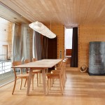 Dining Room Zumthor Spectacular Dining Room Design Of Zumthor Vacation Homes With Brown Table Brown Chairs And Glass Panel Windows House Designs  Simple Wooden Interior From Zumthor Vacation Home 