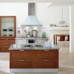 Italian Kitchen Metal Striking Italian Kitchen Design With Metal Range Hood Combined With Brown Wooden Furniture In Concrete Tile Flooring Kitchen  Stunning Italian Kitchen Design As One Of Great Choices 
