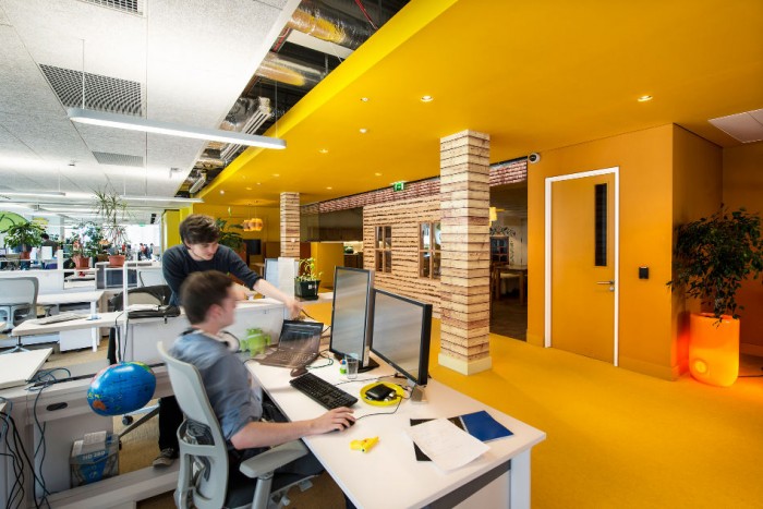 Colors Combination And Stunning Colors Combination Of White And Yellow For Captivating Interior Of Google Office With Plenty Of Freshness Greens Added Office  Updated Office In Uplifting Design 