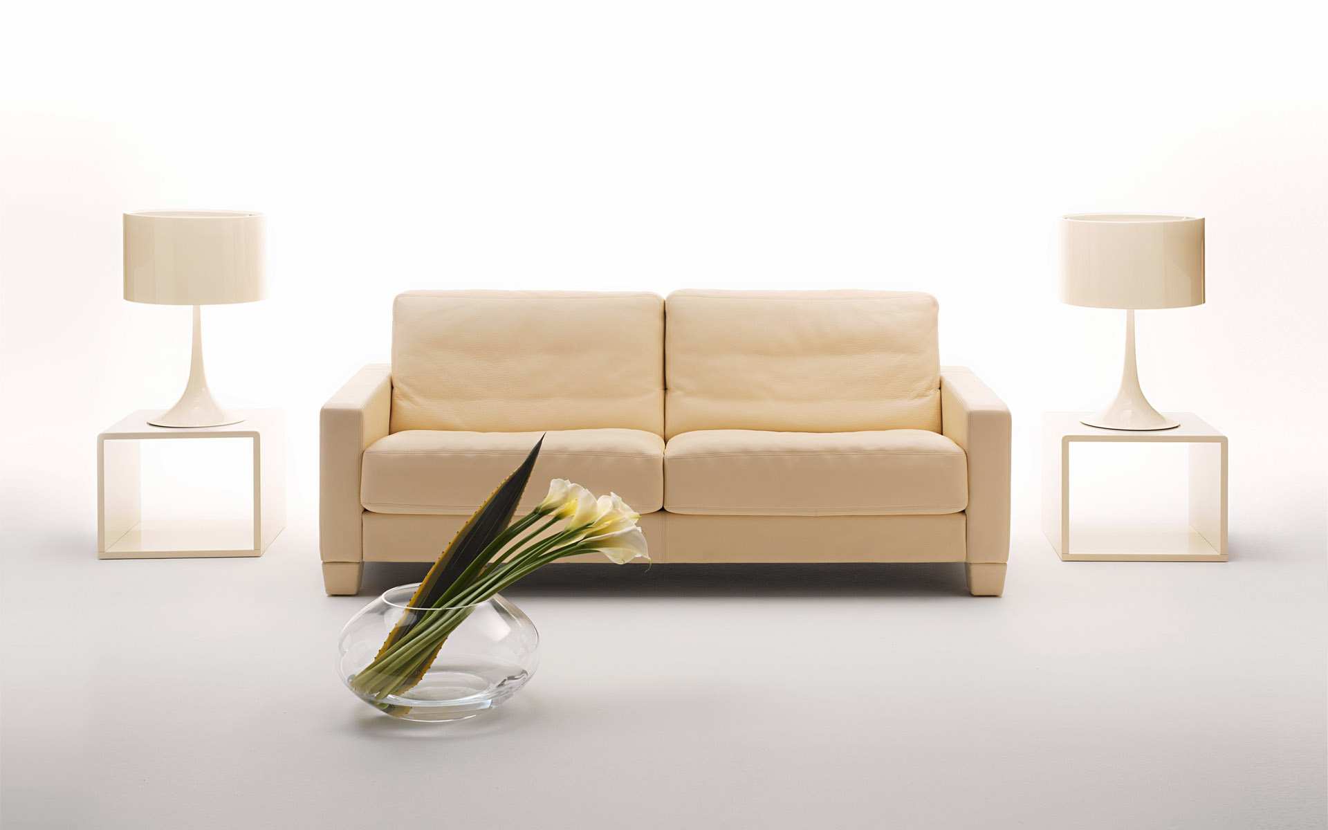 Minimalist Modern Best Stunning Minimalist Modern Style White Best Sofa Design Ideas With Fancy Sideboars And Table Lamps Glass Floral Vase Furniture  Best Sofas Choice For Your Beautiful Room 