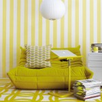 Modern Yellow Round Stunning Modern Yellow Togo Sofa Round Artistic White Chandelier Striped Wallpaper Ideas With Patterned Carpet Furniture  Togo Sofa Adding Contemporary Touch Instantly For Your Room 
