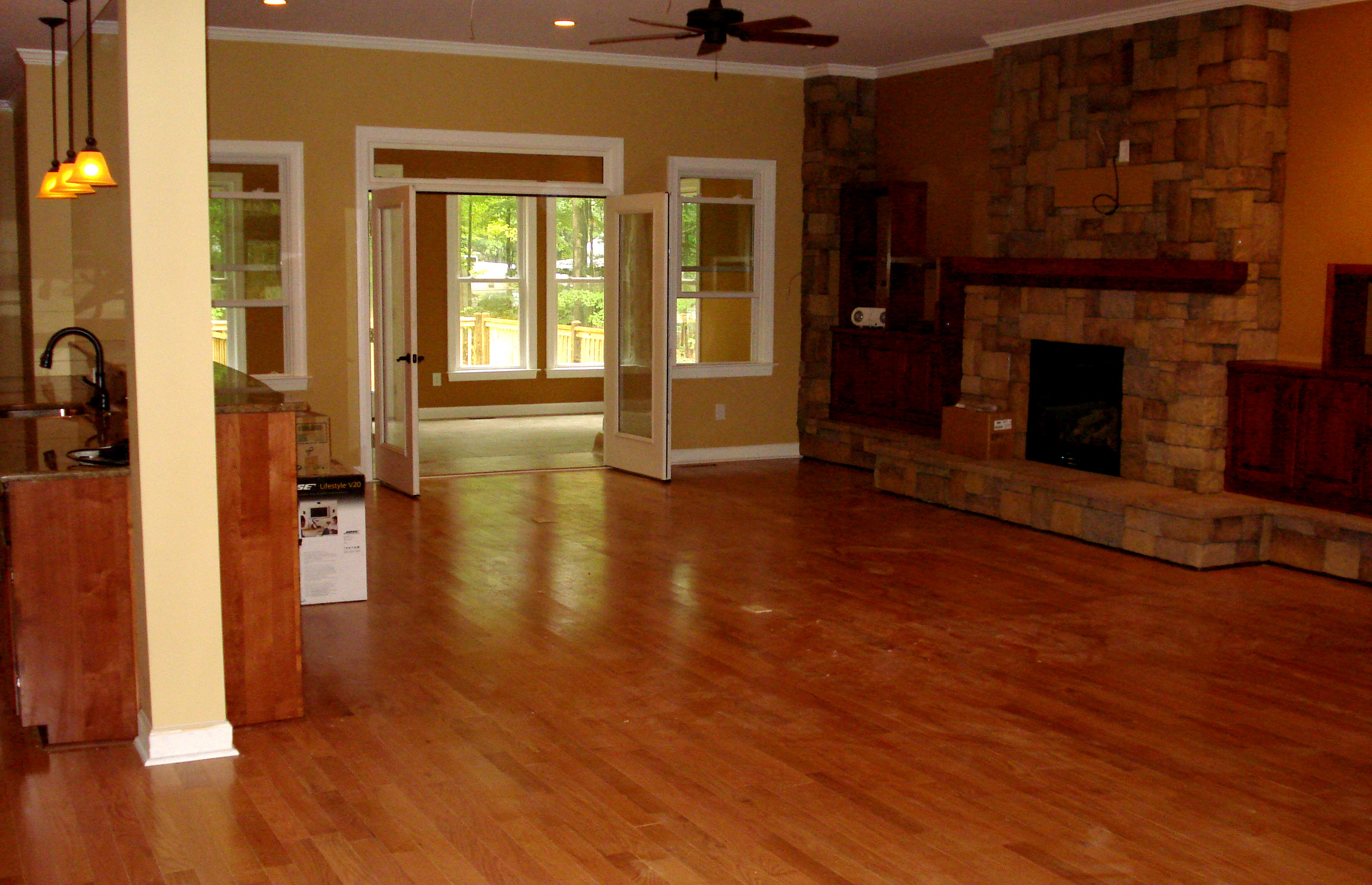 Open Floor Red Stunning Open Floor Decoration Style Red Oak Flooring With Glossy Design In Traditional Home Interior House Designs  Traditional Red Oak Flooring In Many Rooms 