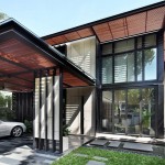 Open Garage Tree Stunning Open Garage Idea At Tree Hill Ongong With Concrete Tile Floor And Water Feature Also Concrete Pathawy Interior Design  Delicate Bright Interior Inside A House With Elegant Design 