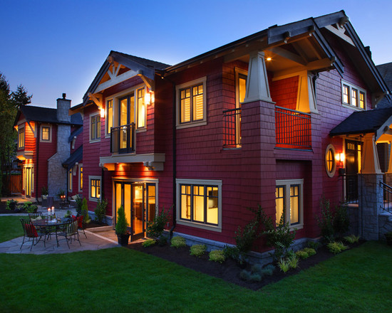 Traditional Style Of Surprising Traditional Style Exterior Design Of Kitsilano Heritage Home Designed In Shingle Style Walling And A Frame Gables Exterior  Large Heritage Home With Red Exterior 