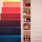 Staircase With To Terrific Staircase With Colorful Steps To Matched With White Painting And Furnishign For Little Venice House Kids Room Interior Design  Traditional Interior Furniture Arranged In A Modern Design 
