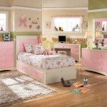 Fur Area Cute Thick Fur Area Rug Also Cute Bedroom Idea With Pink Painted Furniture Set Design And Stylish Two Tone Wall Paint Colors Captivating Cute Bedroom Ideas For Kids Bedroom