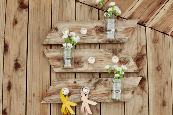 Wooden Mason Decorated Tidy Wooden Mason Jar Planter Decorated With Some Knobs And The Beautiful Flowers For Outdoor Use Decoration  DIY Planters Enhancing Fresh Decoration In Your Room 
