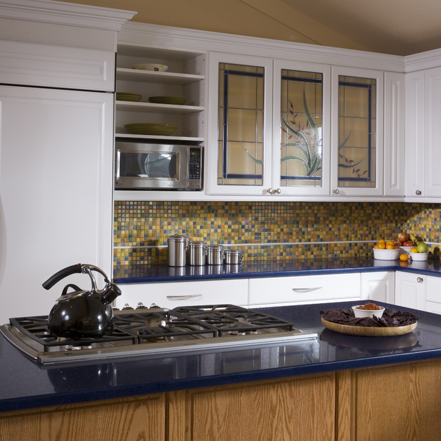 Backsplash In With Tile Backsplash In The Kitchen With Wood And White Kitchen Cabinets Inside It Kitchen  Kitchen Cabinet Ideas With Brown Decorations 