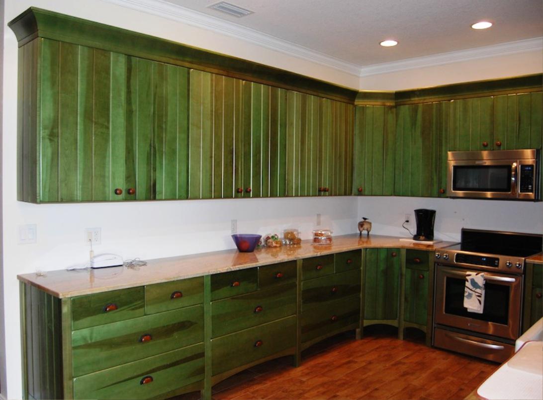 Green Kitchen From Traditional Green Kitchen Cabinets Made From Wooden Material Combined With Beige Marble Kitchen Countertop Kitchen Green Kitchen Cabinets In Appealing Design For Modern Kitchen Interior