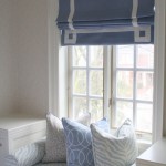Master Bedroom Window Traditional Master Bedroom With Extra Window Sitting With Built In Bench With Patterned Cushion And Pillows In Blue Accent  Elegant White Bedroom For Master Bedroom 