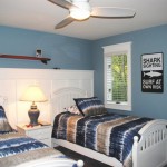 Bedroom Design In Twin Bedroom Design Ideas Applied In Seas The Day Equipped With Blue Wall Paint And White Bedding Unit  Wooden Contemporary Interior Creating Clean Interior Design 
