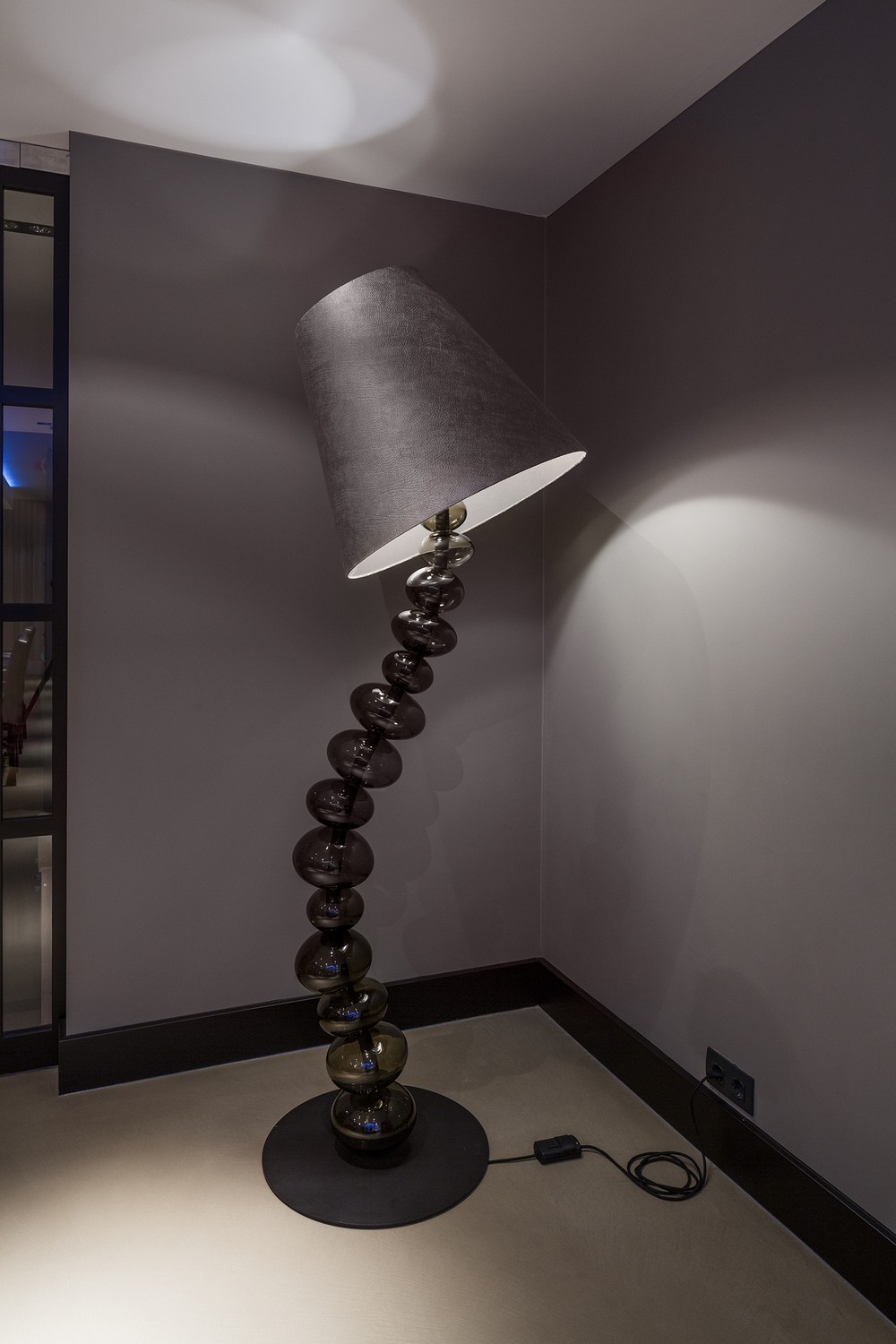 Shaped Floor Curving Unique Shaped Floor Lamp With Curving Bubbles As Lamp Handle To Enlighten The Dark Painted Rotterdam Residence Room House Designs  Contemporary Villa Interior With Sophisticated Chic Design 