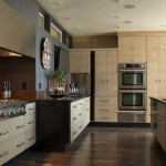 Kitchen With And View Kitchen With Kitchen Cabinets And Brown Backsplash On Wooden Floor Kitchen  Modern Kitchen Cabinets With Additional Decorations 