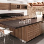 Wooden Material In Walnut Wooden Material Ideas Applied In Modern Kitchen And Kitchen Island Design Ideas With Wooden Countertop Design Ideas Kitchen  Minimalist Kitchen In Vibrant Colors 