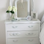 Dresser Completed Framed White Dresser Completed By Double Framed Mirrors And White Flowers Put Inside Glass Vase As Accessory Furniture  Elegant White Dresser Design Which You Prefer 