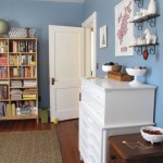 Dressered Simply Shelves White Dressered Simply With Open Shelves With Map Framed On Blue Wall Furniture  Elegant White Dresser Design Which You Prefer 