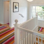 Fence Near Staircase White Fence Near The Eclectic Staircase Near Colorful Cheap Carpet Tiles On The Hardwood Floor Decoration  Beautiful Cheap Carpet Tiles By Maximizing Styles 