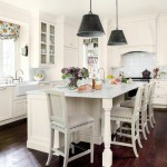 Kitchen With Curtain White Kitchen With Floral Kitchen Curtain Glossy Marble Countertop On White Kitchen Island Elegant Pendant Lights In Marble Lamp Shades Furniture  Captivating Black Lamp Shades For Pleasure 