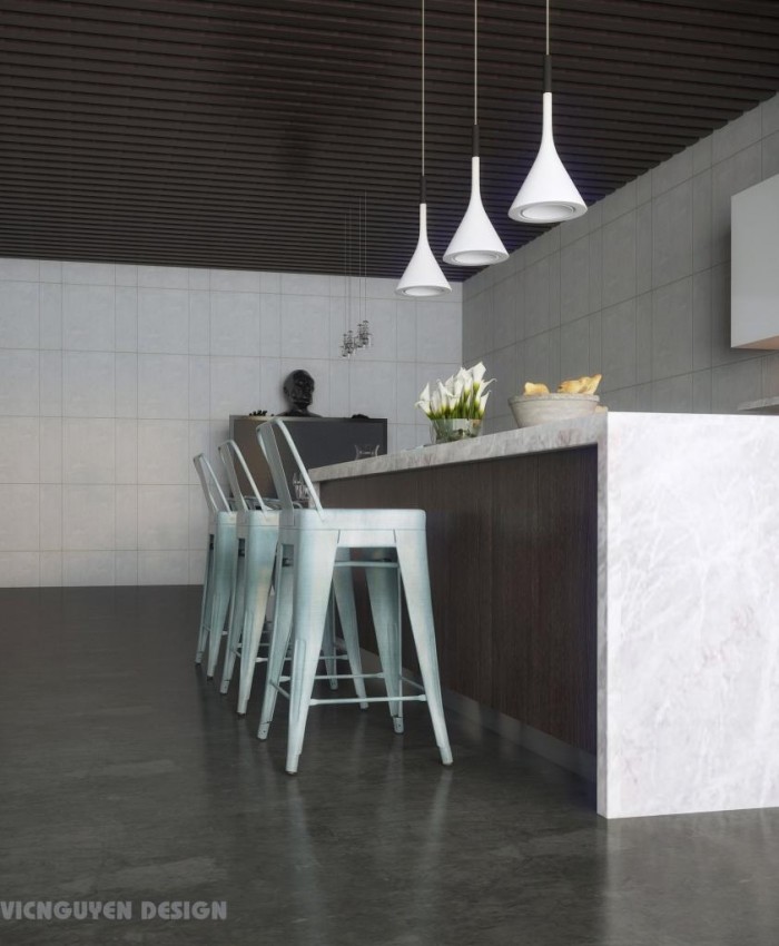 Lampshade Design In White Lampshade Design Idea Applied In Modern Kitchen Interior Design IDea With Unqiue Stool Design Ideas Plan Kitchen  Kitchen Space With Eat-in Feature 