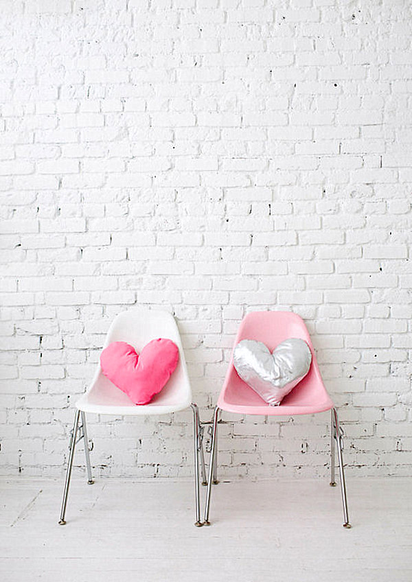 Wall Indoor Equipped White Wall Indoor Desgn Idea Equipped With PInk And White Color For Chairs In Great Look Design Ideas Plan Decoration  Valentines Decorating Design For Celebrating The Moment 