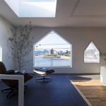 Glass Windows Jigozen Wide Glass Windows In House Jigozen Suppose Design Office With Cozy Lounge Chair And Wide Skylight Decoration  Seaside House Providing Comfort For A Family Of Three 