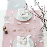 Table Using Me Wide Table Using You And Me Love Decor With Pink Mat And White Plates Near White Chair Decoration  Tablescape Design For Celebrating Valentine’s Day 
