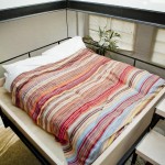 Wooden Deck Suspended Wide Wooden Deck As The Suspended Bedroom In Stylish London Home With Colorful Quilt And Black Iron Fence House Designs  Modern Home Design Comes With Unusual Design 