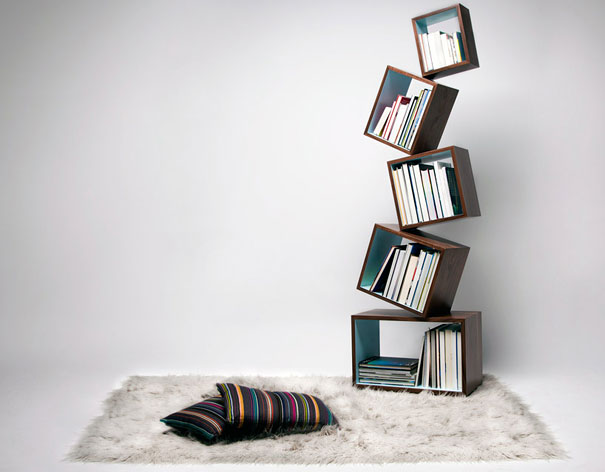 Reading Space With Wonderful Reading Space Bookshelf Designs With Square Shaped White Rug Striped Pillow Unorgaized And Unbalance Design Ideas Decoration  Bookshelf Design In Unique Design And Idea 