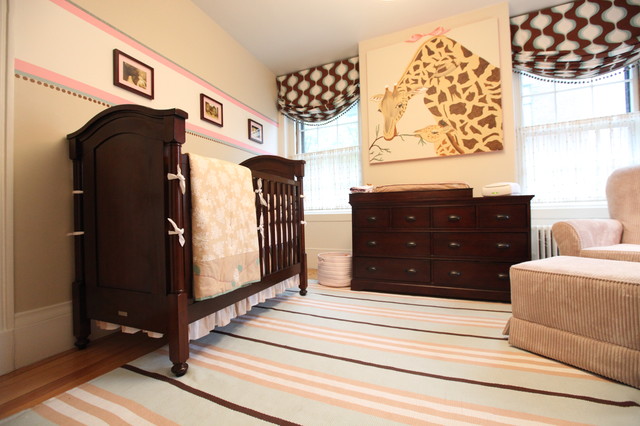 Baby Dresser On Wooden Baby Dresser Also Crib On Striped Carpet Near Giraffe Painting Decoration  Cute Baby Dresser Which Brings Fashionable Decoration 