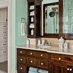 Bathroom Wall Wooden Wooden Bathroom Wall Cabinets And Wooden Vanity In The Farmhouse Bathroom With Some Clasic Lamps Bathroom  Bathroom Wall Cabinets With Bright Color Accent 