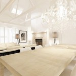 Dining Table Idea Wooden Dining Table Set Design Idea Applied In Luxurious House And Classic Chandelier In Modern Design Architecture  Sleek Look In Modern Architectural Concept 