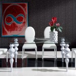 Modern Dining By Admirable Modern Dining Room Completed By Modern Dining Room Sets With White Chairs And Glass Table Furnished With Vase Flowers Table Decoration Dining Room The Best Modern Dining Room Sets