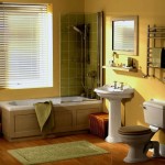 Contemporary Bathtub And Adorable Contemporary Bathtub With Blinds And Applying Bathroom Paint Ideas Installed With Pedestal Sink Also Toilet Seat And Bathtub Completed By Handle Shower Bathroom The Great Advantages Of Bathroom Paint Ideas
