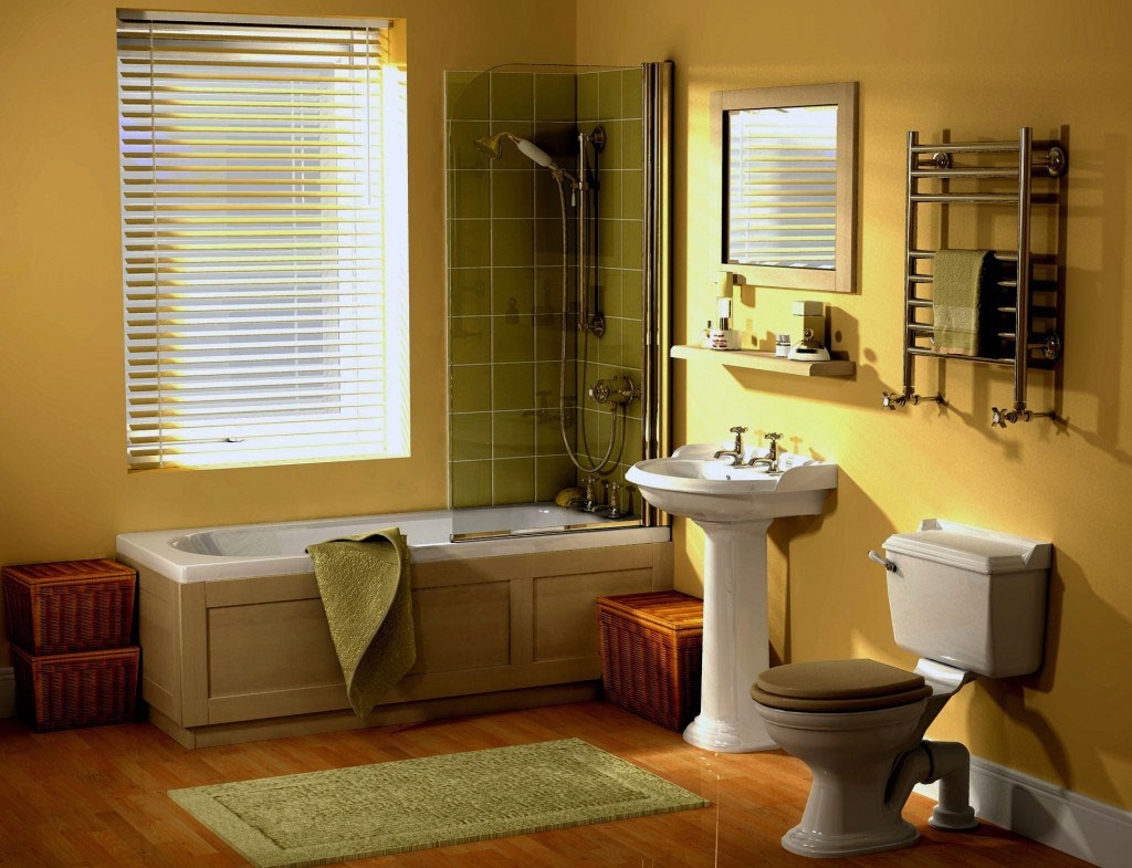 Contemporary Bathtub And Adorable Contemporary Bathtub With Blinds And Applying Bathroom Paint Ideas Installed With Pedestal Sink Also Toilet Seat And Bathtub Completed By Handle Shower Bathroom The Great Advantages Of Bathroom Paint Ideas