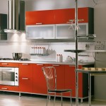 Minimalist Small With Adorable Minimalist Small Kitchen Ideas With Silver And Orange Cupboard Color Furnished With Oven Also Range And Cabinet Lighting And Completed With Table Plus Chair Kitchen Various Inspiring For Small Kitchen Ideas