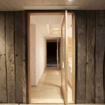 Exterior Wood Wall Alluring Exterior Wood Door And Wall Combined With White Covered Deck Ceiling Over Floating Staircase Decoration Fascinating Wooden Doors That Work In Every Room