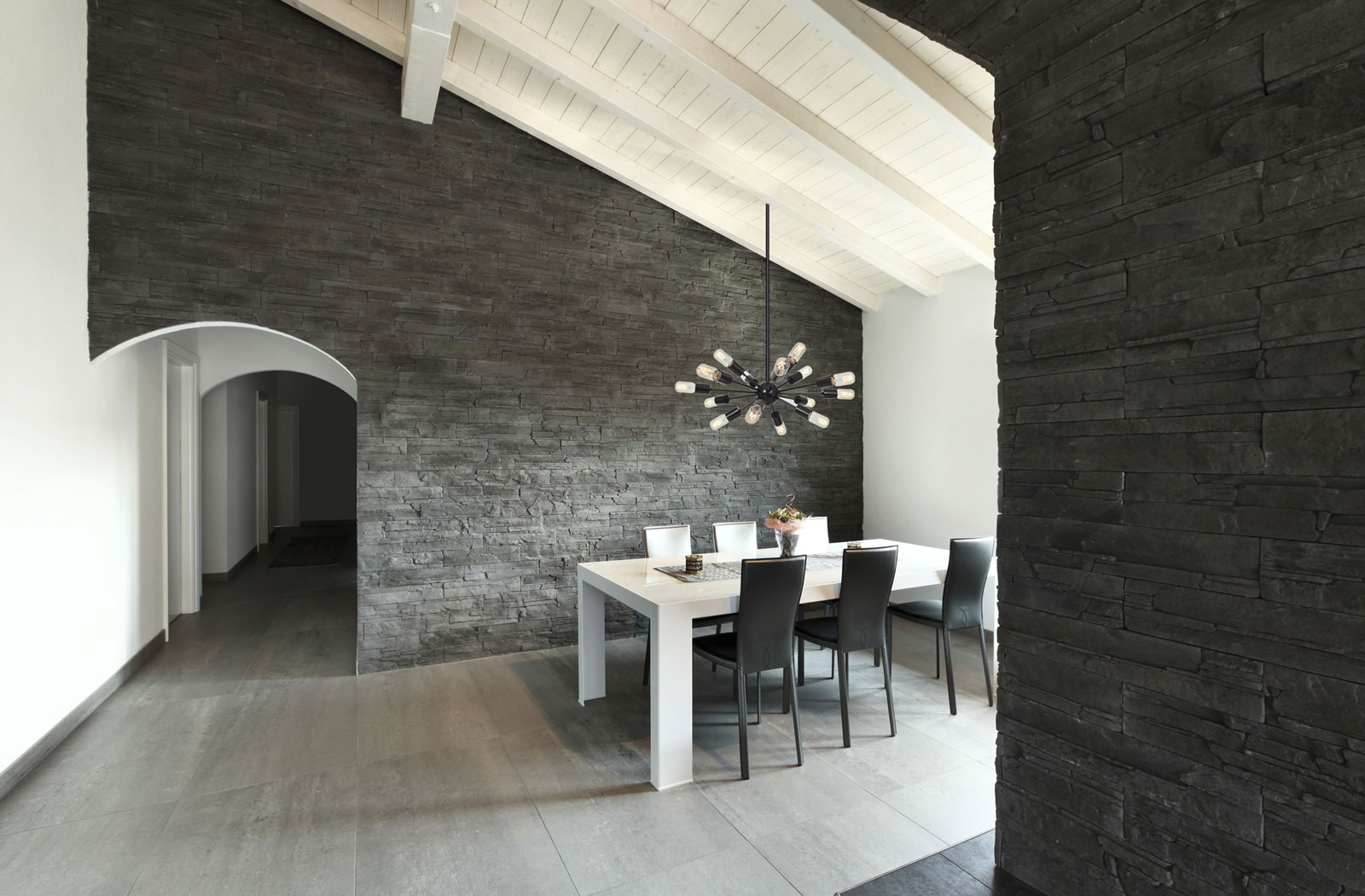 Contemporary Dining Wooden Amazing Contemporary Dining Room Applying Wooden Flooring Furnished With Dining Room Light Fixtures And Completed With White Table And Black Chairs Dining Room 15 Minimalist Dining Room Light Fixtures To Inspire You